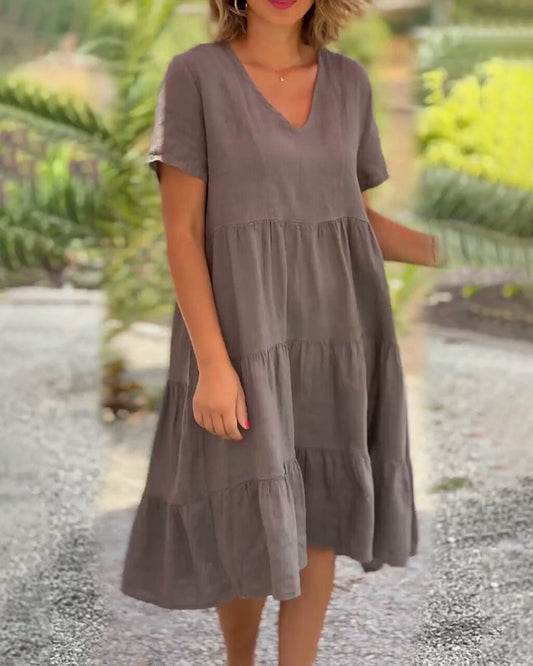 Anelise | Robe en Coton et Lin