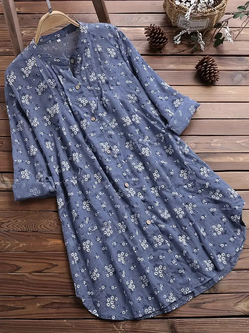 Margot | Robe à Manches Longues avec Fleurs