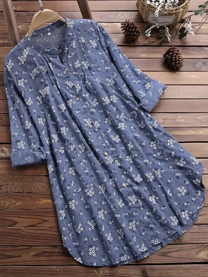 Margot | Robe à Manches Longues avec Fleurs