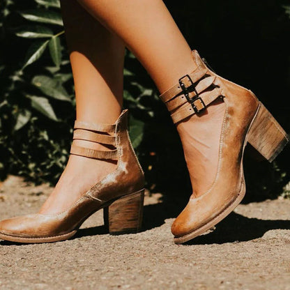 Caitlyn™ | Confortable et Stylés Talons en Cuir