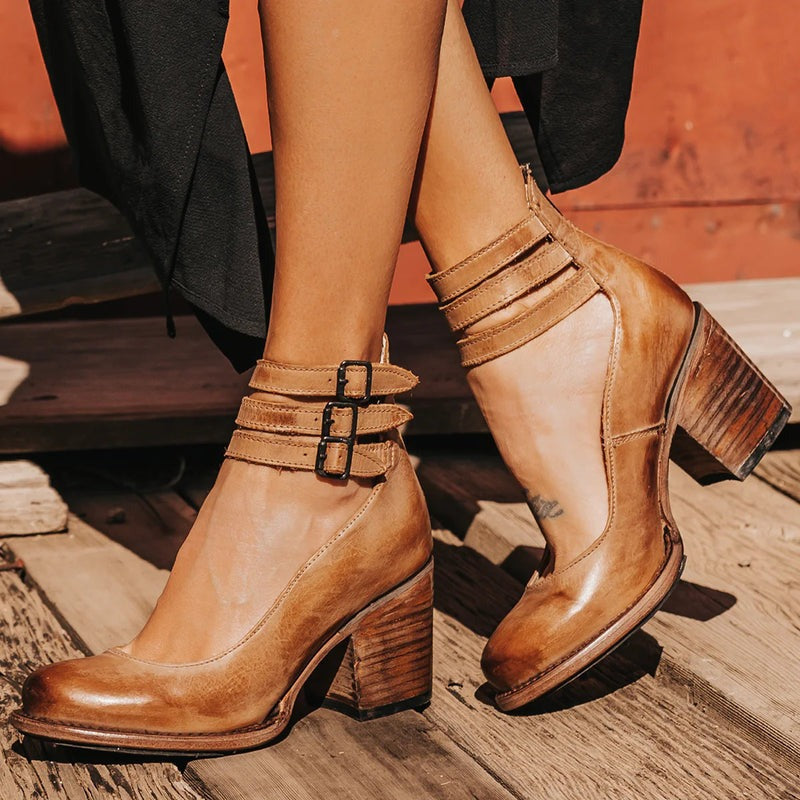 Caitlyn™ | Confortable et Stylés Talons en Cuir