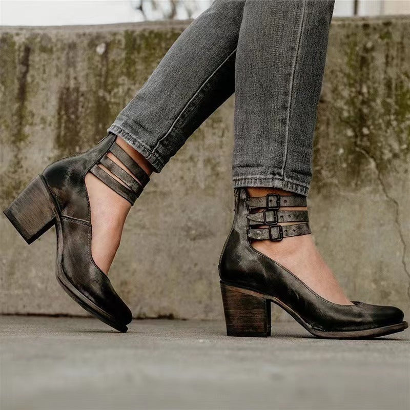 Caitlyn™ | Confortable et Stylés Talons en Cuir