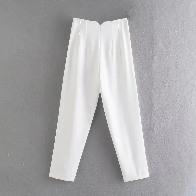 Priscilla | Pantalon de Bureau Taille Haute