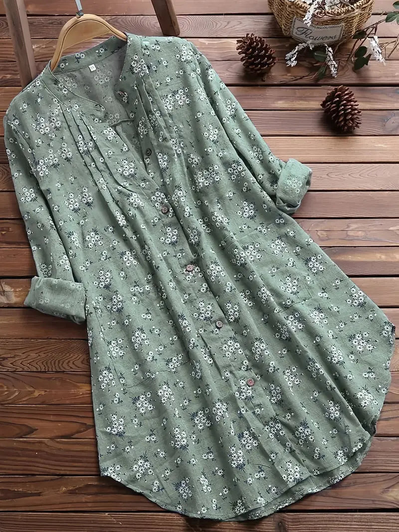 Margot | Robe à Manches Longues avec Fleurs